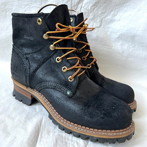 Georgia boots black leather