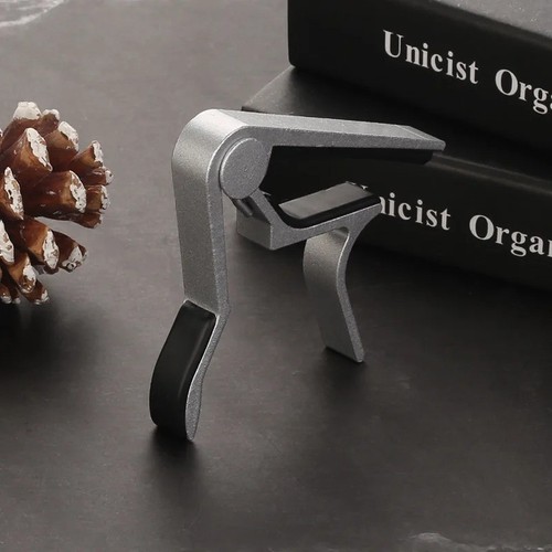 Silver aluminium guitar capo - silver,