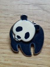 Vintage Panda brooch tin plate collectables enamel collector's 9.99p free post