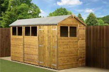 Empire Apex Garden Shed Wooden Shiplap Tongue & Groove 6X10 6ft x 10ft Double Do