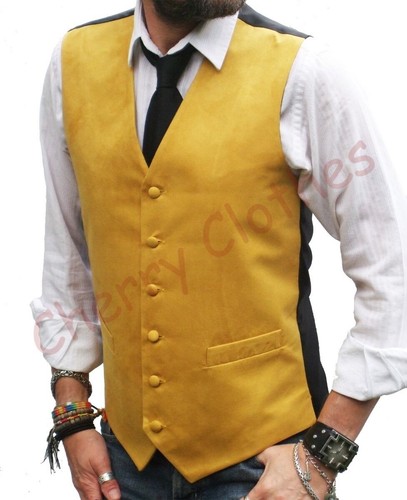 Mens faux suede yellow - yellow, gold
