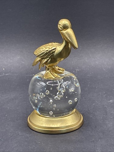 Vintage brass pelican - brass,