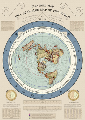 Flat earth map - gleason,