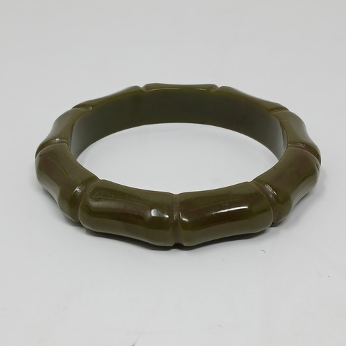 Vintage bamboo carved olive - vintage,