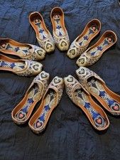 Embroidered Multicoloured Khussa/ Punjabi Jutti , Ballet Shoes -uk 4,4.5,5,6