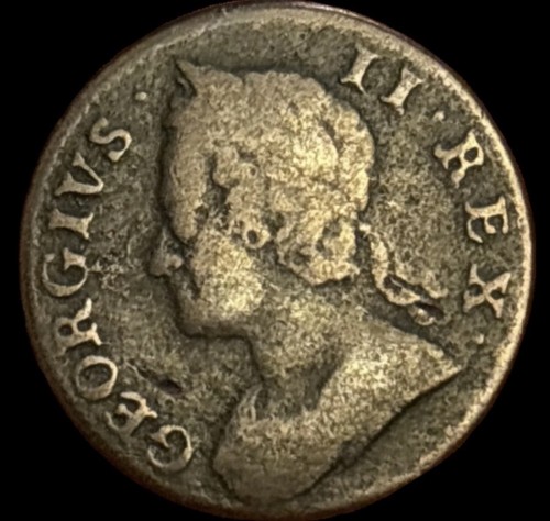 1749 king george halfpenny - 1749, ii