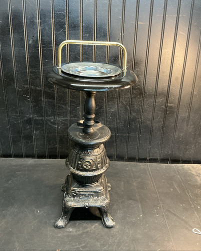 Vintage cast iron pot belly - cast,