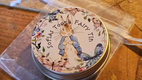 Personalised tooth fairy tin - fairy,
