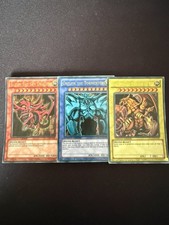 Egyptian God Card Set Obelisk Slifer Ra - YGLD ENG01 ENG02 ENG03 - NM - YuGiOh