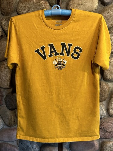 Vans mens shirt yellow logo - yellow,