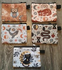 Mystic Design Coin Purses 13.5cm x 11cm Bag Pouch Whale Bear Owl Snake  FREE P&P