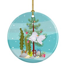 Ryukin Goldfish Merry Christmas Ceramic Ornament CK4516CO1