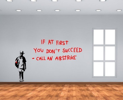Banksy graffiti at first - banksy, 'if