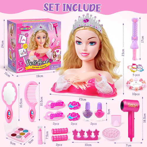 Styling head doll for - styling, kids