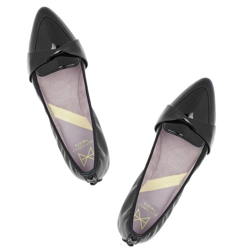 Butterfly twists black patent - butterfly,