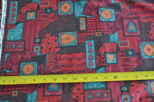 Gold red blue - yd, brown