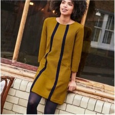 Boden OTTOMAN ANITA TUNIC Dress MUSTARD YELLOW J0477 SIZE UK 10L BRAND NEW  D18