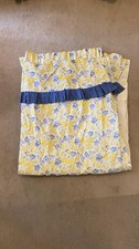 Vintage Laura Ashley Curtains Sweet Pea Blue Top Frill 30Wx42L  