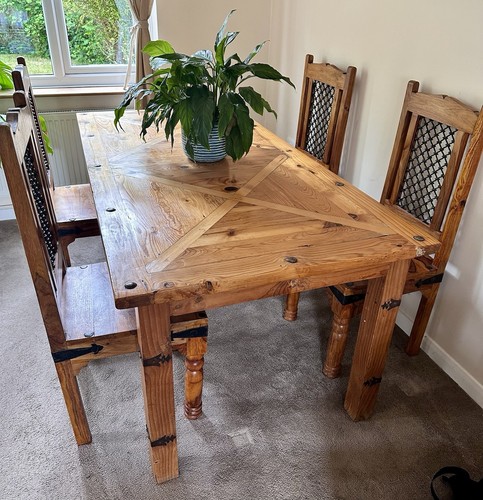 Hardwood pine dining - hardwood, table