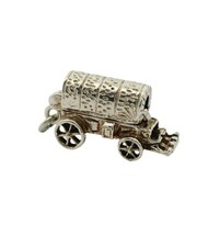 Vintage Sterling Silver Opening Gypsy Wagon Charm
