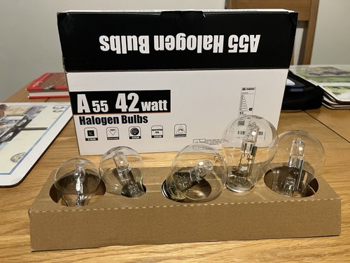 Halogen bulbs sizes 3x - 2,