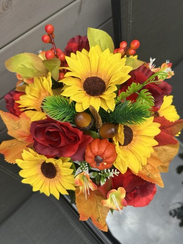 Autumn grave pot - autumn, arrangement