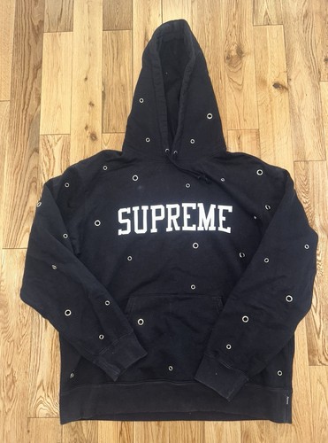 Supreme black eyelet pullover - eyelet,