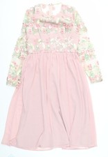 Chi Chi London Women's Pink Floral Embroidered Dress
