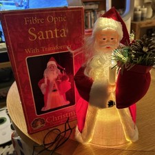 Christmas Magic Fibre Optic Santa Claus Father Christmas w/ Transformer Boxed