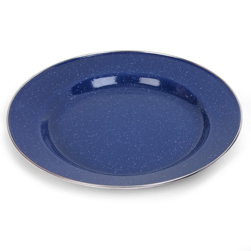Blue enamel plate durable - blue,