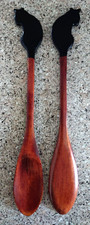 Wooden Spoon with Black Cat