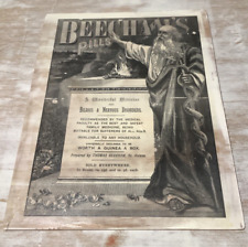 Beechams Pills Chemist Pharmacy St Helens Advertising Advert Sign on Wood 1880