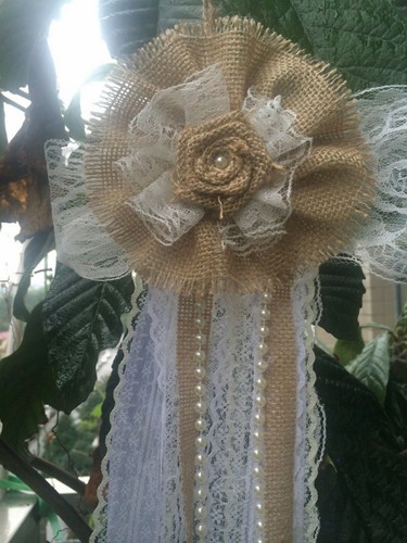6pcs shabby chic - chic, burlap