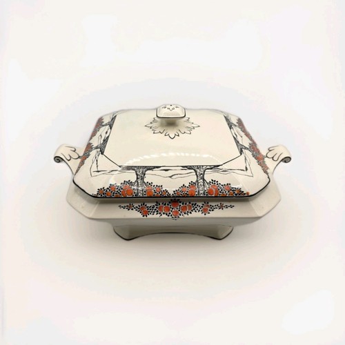 Crown ducal art deco - ducal, lidded