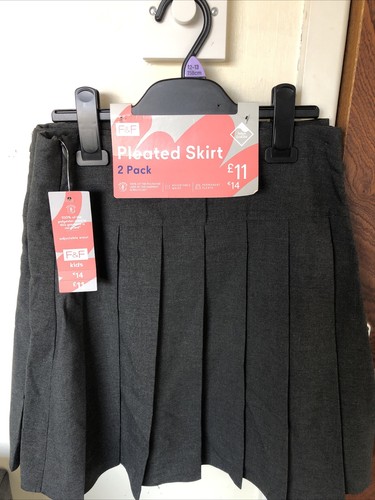 Pleated grey school - grey, skirts