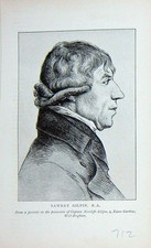 Original Old Antique Print