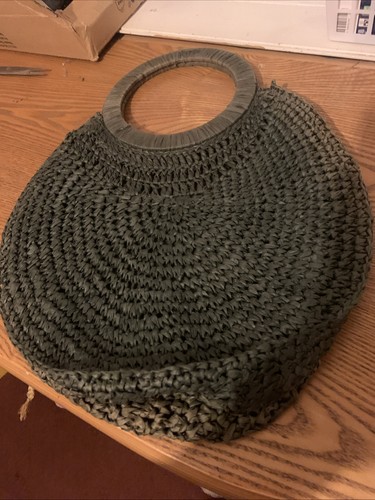 Raffia straw handbag women - raffia,
