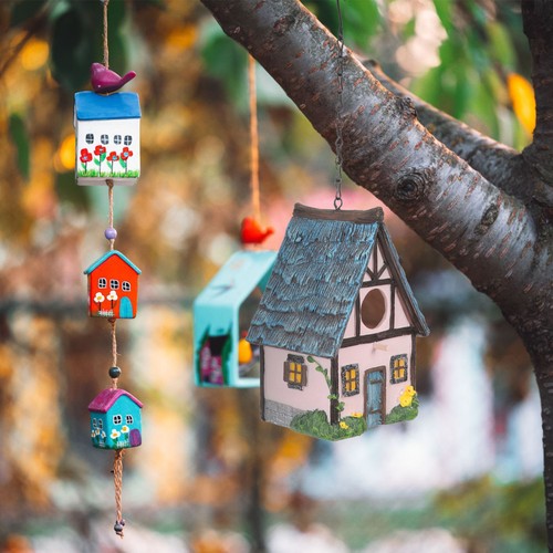 Hanging bird nesting box - hanging,