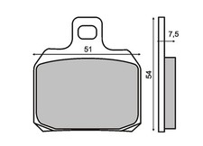 Pair brake pads REAR APRILIA