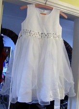 flower girl dress age 8 white
