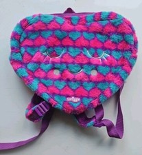 SMIGGLE GIRLS PINK FLUFFY HEART BACKPACK RUCKSACK BAG SCHOOL PINK PURPLE TURQUOI