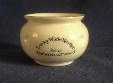 Arcadian Crested China. Berwick on Tweed. Lucky White Heather.  (NTHD)