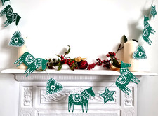 Green Scandi Dala Horse with