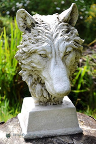 Wolf head bust - wolf,