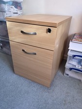 Solid Wood Two Drawer Lockable