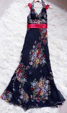 PEARCE FIONDA Floral Prom Evening Cocktail Party Dress 8 Silk Lined Worn Once