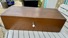 Vintage Carpenters , Joiners & Cabinet Makers - Pine Wooden Tool Chest With Key