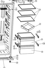 Kenwood Fridge SALAD DRAWER FRESH BOX KSBSDX15 KSBSDB17 KSBSDB15 POSITION 27