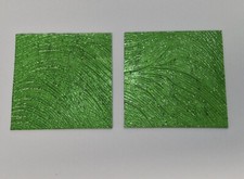 2 piece, Green Stained Glass