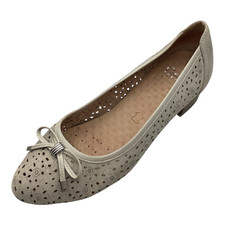Caprice Taupe Leather Low Heel